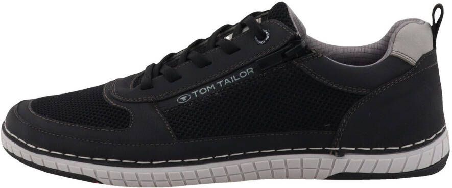 Tom Tailor Sneakers vrijetijdsschoen lage schoen veterschoen met contrast-raamnaad