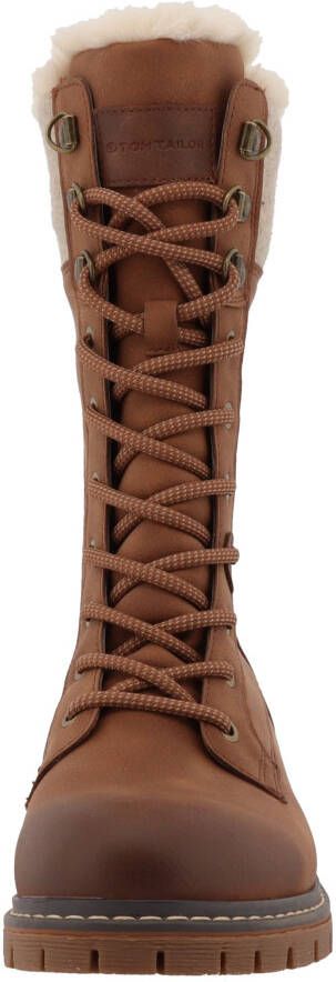Tom Tailor Winterlaarzen hakken winterlaarzen veterschoenen in modieuze used-look