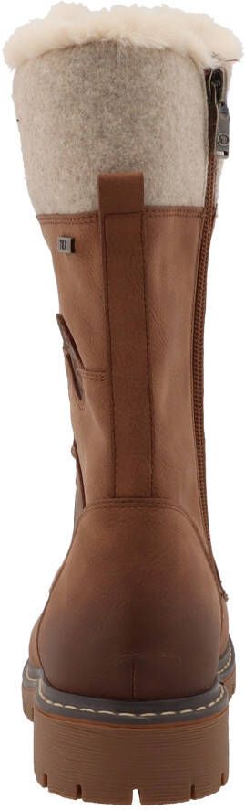Tom Tailor Winterlaarzen hakken winterlaarzen veterschoenen in modieuze used-look