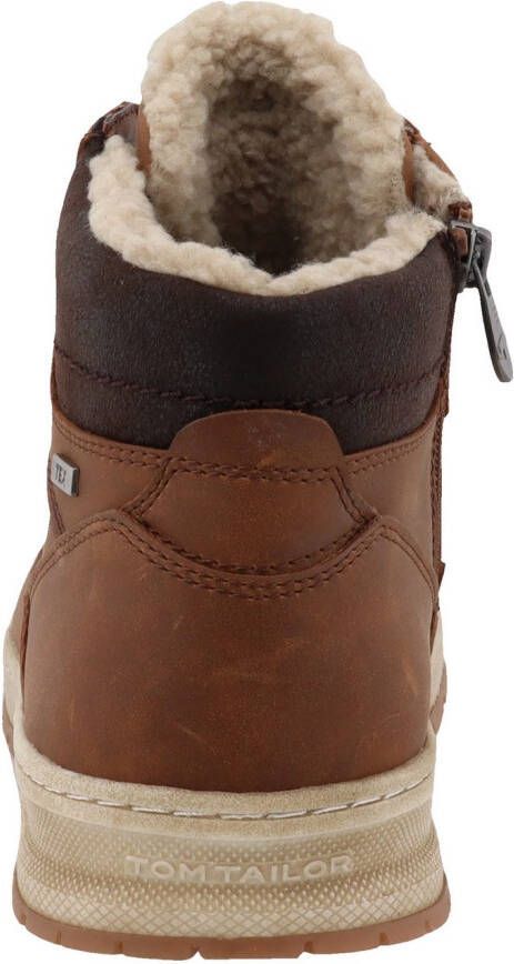 Tom Tailor Winterlaarzen plateau veterschoenen high-top sneaker met binnenrits