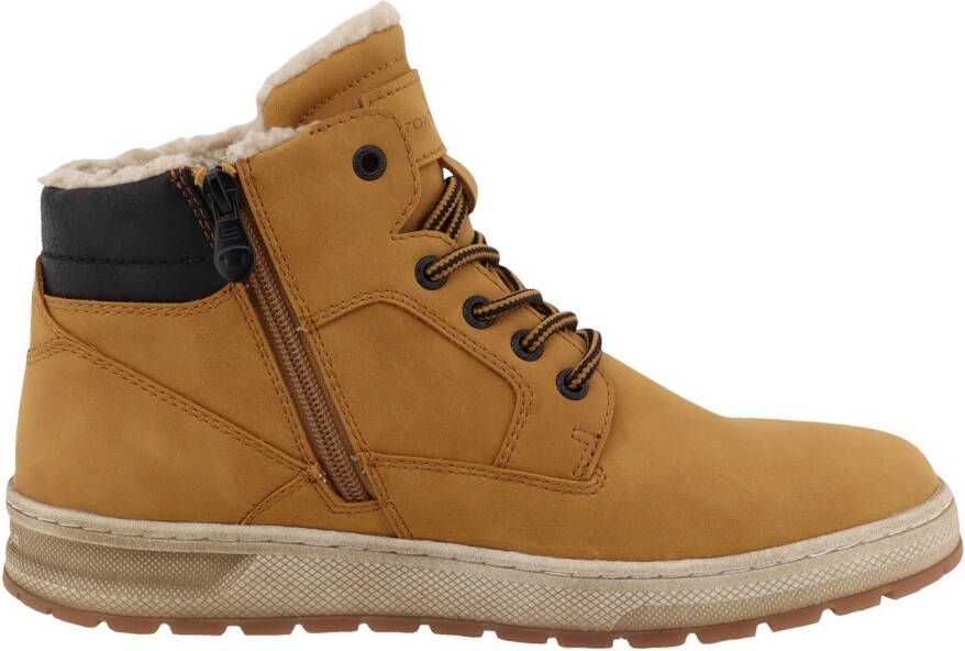 Tom Tailor Winterlaarzen plateau veterschoenen high-top sneaker met binnenrits