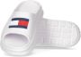 Tommy Hilfiger Platte PVC Logo Muilezel Schoenen White Dames - Thumbnail 17
