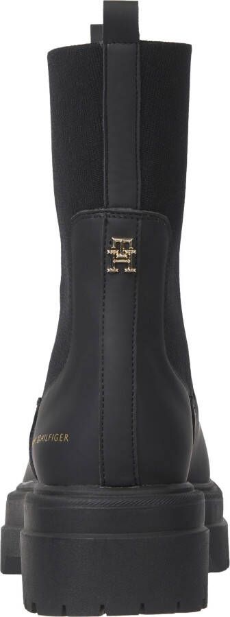 Tommy Hilfiger Boots zonder sluiting FEMININE SEASONAL UTILITY BOOT met brede stretchinzet bij de schacht