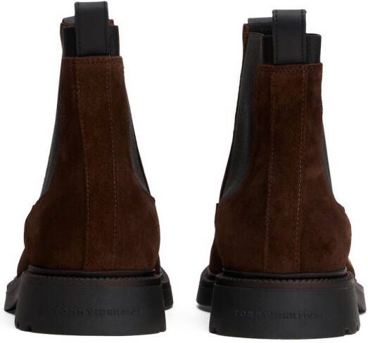 Tommy Hilfiger Chelsea-boots HILFIGER COMFORT LWT SDE CHELSEA blokhak herfstmode zakelijke schoen tweezijdige stretchinzet