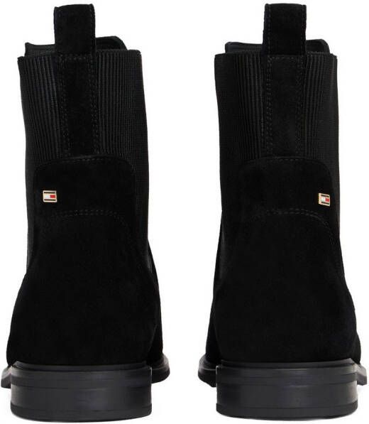 Tommy Hilfiger Chelsea-boots FLAG SUEDE CHELSEA BOOT enkellaarsjes zakelijke schoen met hardcover vlag op de hiel