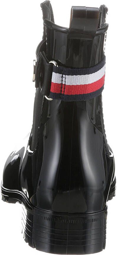 Tommy Hilfiger Chelsea-boots ANKLE RAINBOOT WITH METAL DETAIL met siertrensje