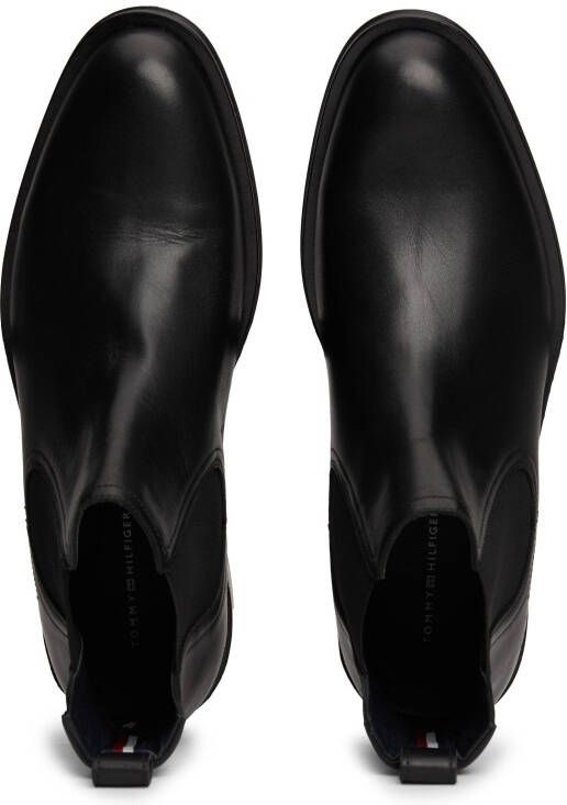 Tommy Hilfiger Chelsea-boots CORE RWB HILFIGER LTH CHELSEA hakken enkellaars zakelijke schoen met strepen op de hiel