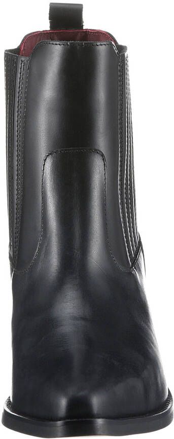 Tommy Hilfiger Cowboylaarsjes TH LEATHER COWBOY BOOT blokhak cowboyboots western enkellaars in spitse vorm