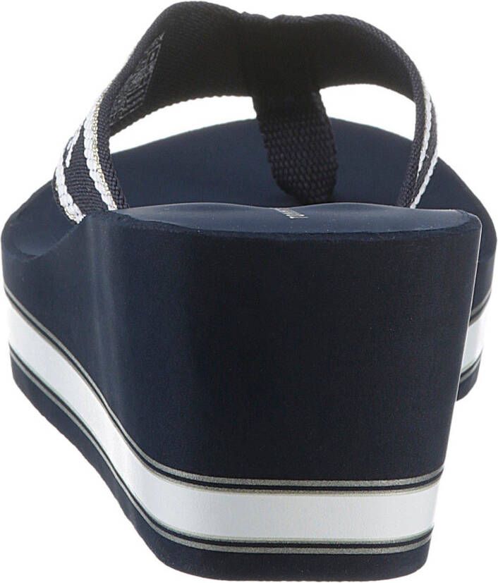 Tommy Hilfiger Dianets HILFIGER WEDGE BEACH SANDAL wedge heel summer shoe toe separator with fashionable wedge heel