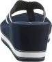 Tommy Hilfiger Dianets HILFIGER WEDGE BEACH SANDAL wedge heel summer shoe toe separator with fashionable wedge heel - Thumbnail 14