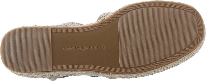 Tommy Hilfiger Espadrilles CLOSED TOE LINEN FLATFORM zomerschoen wig hak met mooie enkelveters