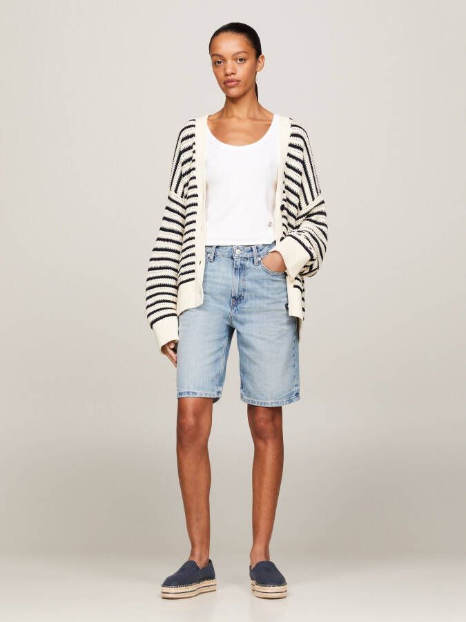 Tommy Hilfiger Espadrilles TH EMBROIDERED CANVAS FLATFORM zomerschoen instapschoen slipper met jute-beklede plateau