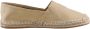 Tommy Hilfiger Beige Platte Espadrilles Oogst Tarwe Beige Dames - Thumbnail 11