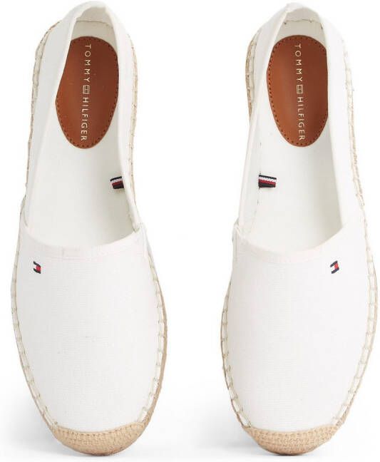 Tommy Hilfiger Espadrilles FLAG CANVAS ESPADRILLE slippers flats comfortabele schoen met bamboe bekleding en decoratieve naden