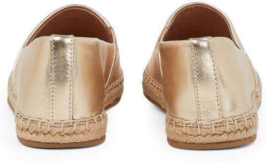 Tommy Hilfiger Espadrilles TH LOGO METALLIC LEATHER ESPAD zomerschoen slippers instapschoen met th-sieraandeel