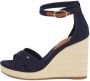 Tommy Hilfiger Highheel sandaaltjes FLAG HIGH WEDGE ESPAD CRISSCROSS bandjessandaal zomerschoen sleehaksandalette verstelbare gesp - Thumbnail 5