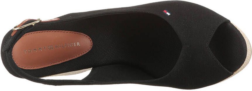 Tommy Hilfiger Highheel sandaaltjes FLAG HIGH WEDGE ESPAD SLINGBACK