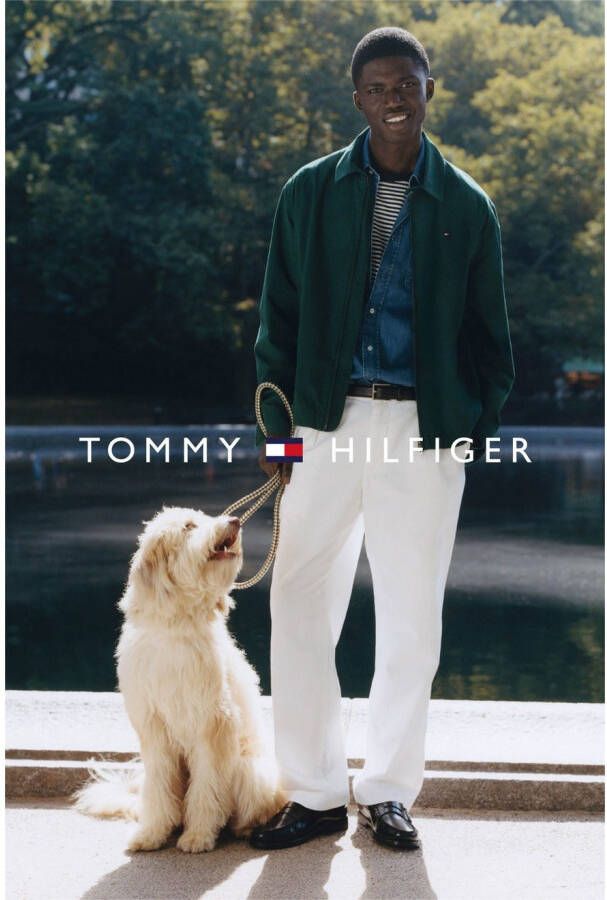 Tommy Hilfiger Instappers CLASSIC HILFIGER LEATHER LOAFER blokhak zakelijke mode feestmode met mokassinnaad