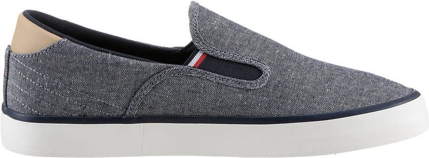 Tommy Hilfiger Instappers TH HI VULC LOW SLIPON CHAMBRAY Slip-on sneaker vrijetijdsschoen met praktische stretchinzetten