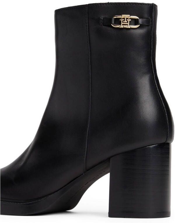 Tommy Hilfiger Laarsjes STACKED HEEL LEATHER ANKLE BOOT