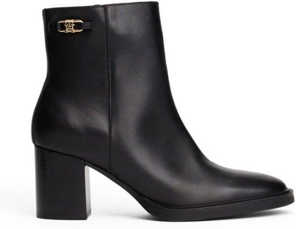 Tommy Hilfiger Laarsjes STACKED HEEL LEATHER ANKLE BOOT
