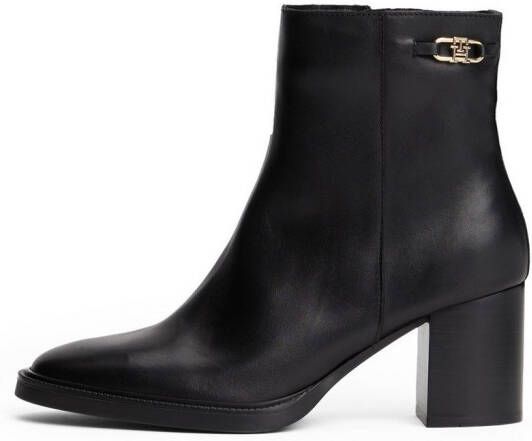 Tommy Hilfiger Laarsjes STACKED HEEL LEATHER ANKLE BOOT