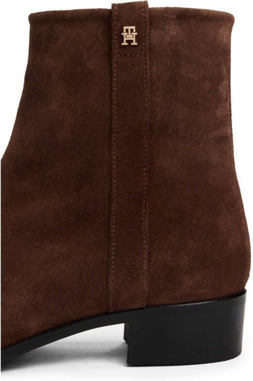 Tommy Hilfiger Laarsjes TH SUEDE POINTY ZIP BOOTIE