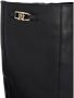 Tommy Hilfiger Laarzen STACKED HEEL LEATHER LONG BOOT blokhak lange laarzen met goudkleurig logo-sierelement - Thumbnail 4