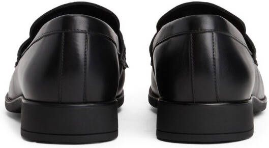 Tommy Hilfiger Loafers TH CHAIN FRINGE LEATHER LOAFER blokhak slipper zakelijke schoen met modieuze franjes