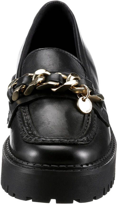 Tommy Hilfiger Loafers CHAIN CHUNKY LOAFER met goudkleurige sierketting