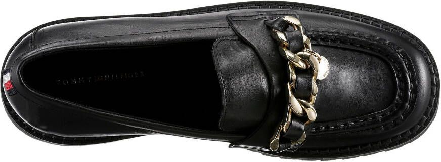 Tommy Hilfiger Loafers CHAIN CHUNKY LOAFER met goudkleurige sierketting