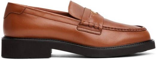 Tommy Hilfiger Loafers CREST SQUARISH TOE PENNY LOAFER blokhak slipper zakelijke schoen met sierstuk