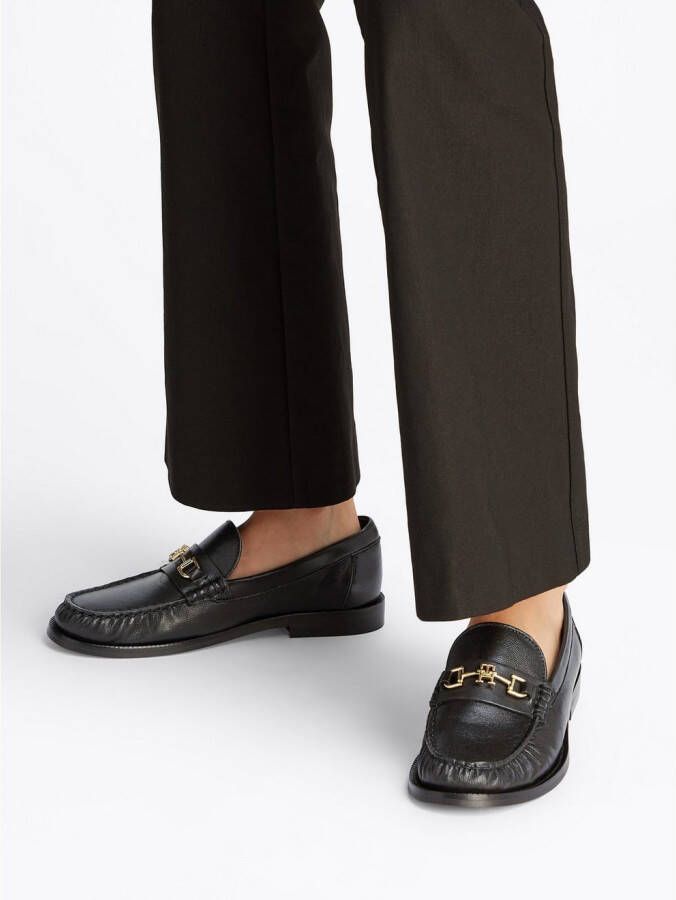 Tommy Hilfiger Loafers SOFT LEATHER HORSEBIT LOAFER blokhak businessschoen slipper met th-sieraad