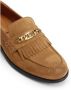 Tommy Hilfiger Loafers TH CHAIN FRINGE SUEDE LOAFER blokhak slipper business schoen met goudkleurige logo-sierketting - Thumbnail 3