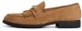 Tommy Hilfiger Loafers TH CHAIN FRINGE SUEDE LOAFER blokhak slipper business schoen met goudkleurige logo-sierketting - Thumbnail 6