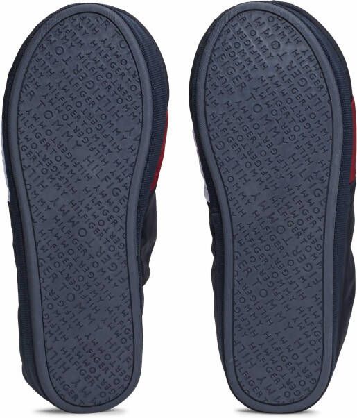 Tommy Hilfiger Pantoffels HILFIGER NYLON FLAG HOUSE SHOE casual mode instapschoen huisschoen met contrastafwerking