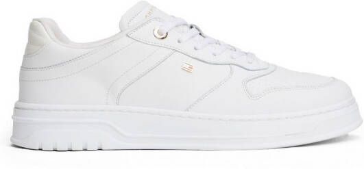 Tommy Hilfiger Plateausneakers TH SPORTY CUPSOLE LEATHER vrijetijdsschoen lage schoen veterschoen met zijlogo