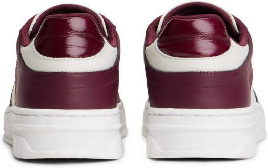 Tommy Hilfiger Plateausneakers TH SPORTY CUPSOLE LEATHER vrijetijdsschoen lage schoen veterschoen met zijlogo