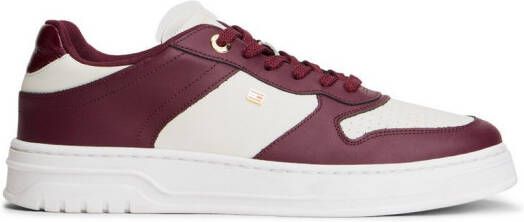 Tommy Hilfiger Plateausneakers TH SPORTY CUPSOLE LEATHER vrijetijdsschoen lage schoen veterschoen met zijlogo