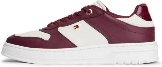 Tommy Hilfiger Plateausneakers TH SPORTY CUPSOLE LEATHER vrijetijdsschoen lage schoen veterschoen met zijlogo