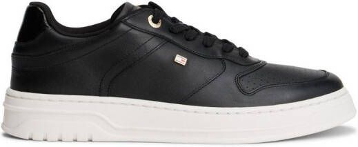 Tommy Hilfiger Plateausneakers TH SPORTY CUPSOLE LEATHER vrijetijdsschoen lage schoen veterschoen met zijlogo
