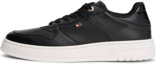 Tommy Hilfiger Plateausneakers TH SPORTY CUPSOLE LEATHER vrijetijdsschoen lage schoen veterschoen met zijlogo