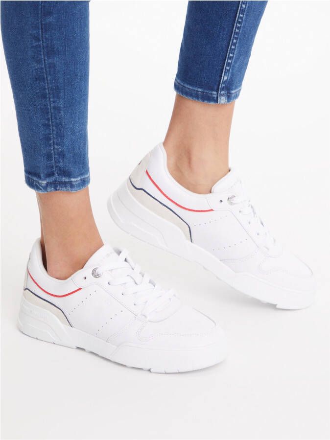 Tommy Hilfiger Plateausneakers LOW CUT BASKET SNEAKER met paspelering