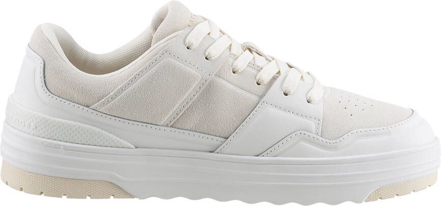 Tommy Hilfiger Plateausneakers SUEDE STRIPES BASKET LO met zijstrepen vrijetijdsschoen lage schoen veterschoen