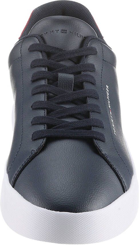 Tommy Hilfiger Plateausneakers TH COURT LEATHER GRAIN ESS vrijetijdsschoen halfschoen veterschoen met logo-opdruk