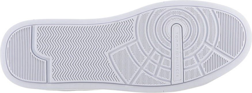 Tommy Hilfiger Plateausneakers TH COURT LEATHER GRAIN ESS vrijetijdsschoen halfschoen veterschoen met logo-opdruk