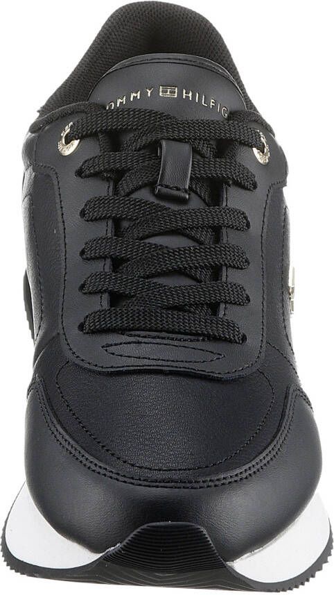 Tommy Hilfiger Plateausneakers ELEVATED ESSENT RUNNER MONOGRAM vrijetijdsschoen lage schoen veterschoen met th-monogram