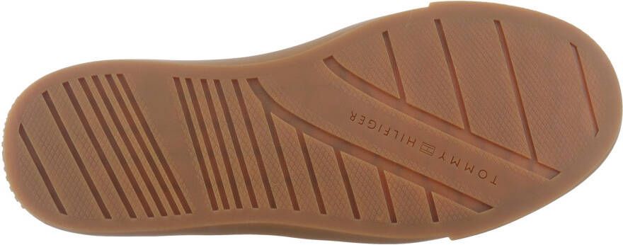 Tommy Hilfiger Plateausneakers TH CUPSET 1A2 LTH MIX vrijetijdsschoen lage schoen veterschoen met strepen in tommy kleuren