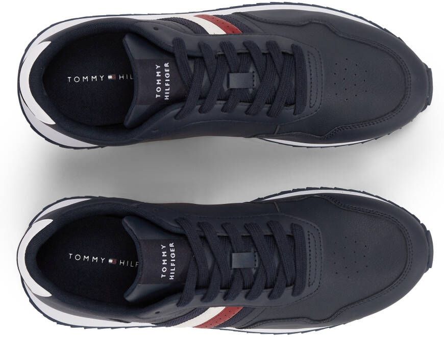 Tommy Hilfiger Plateausneakers RUNNER EVO LTH MIX ESS vrijetijdsschoen halfschoen veterschoen met zijstrepen