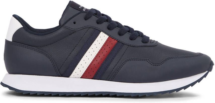 Tommy Hilfiger Plateausneakers RUNNER EVO LTH MIX ESS vrijetijdsschoen halfschoen veterschoen met zijstrepen
